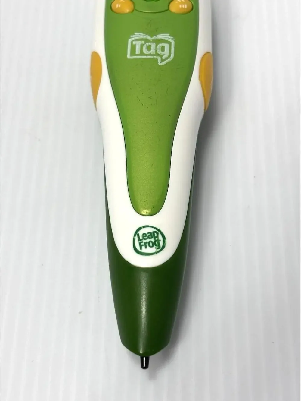 LeapFrog Tag Reading System Pen Green White Handheld Educational Toy GUC